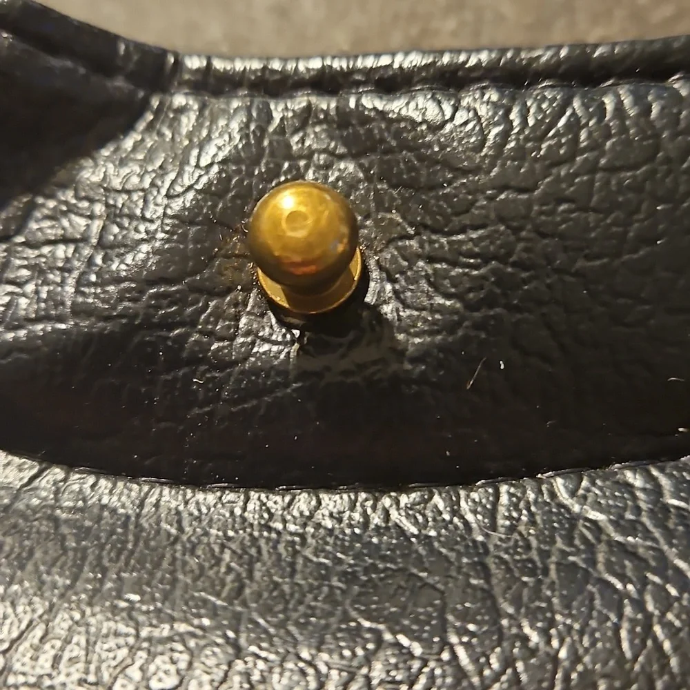 Vintage Black Leather Clutch